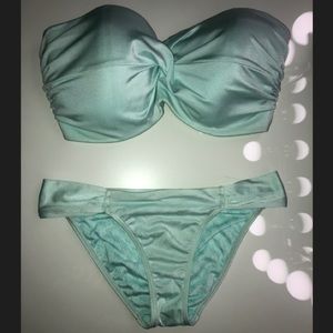 Victoria Secret Satin Light Blue Bathing suit